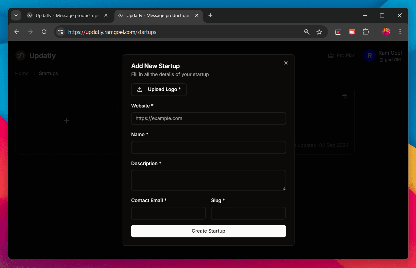 Add your startup